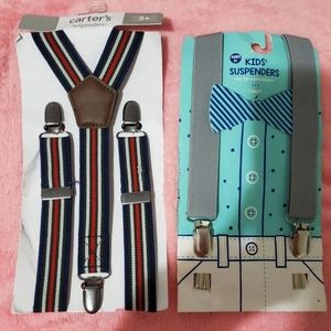 NWT 2 Toddler boys Suspenders Carters & Target